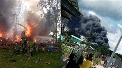 Крушение военного самолета на Филиппинах: на борту было 85 человек 
