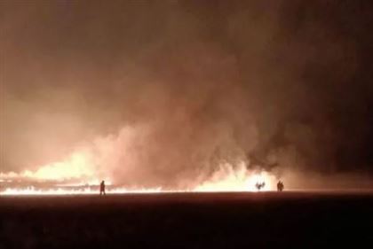 В Акмолинской области три дня тушили степной пожар
