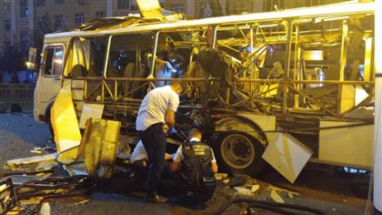 В центре Воронежа взорвался автобус