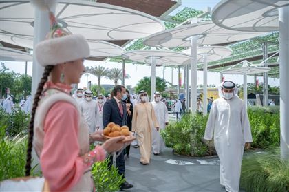 Правитель дубая посетил национальный павильон Республики Казахстан на ЭКСПО-2020 Дубай
