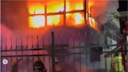 В Алматинской области горело здание полиции