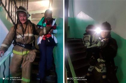 В Усть-Каменогорске женщину и ребенка спасли из горящей квартиры на 12-м этаже 