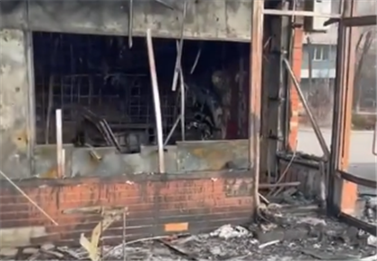 Последствия ночного пожара на Тастаке попали на видео