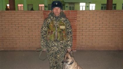 Служебная собака нашла тайник с оружием в Жанаозене