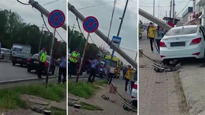 В Шымкенте водитель выехал на тротуар и сбил школьниц