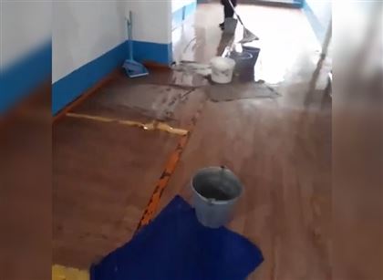 Школу затопило после дождя в ЗКО