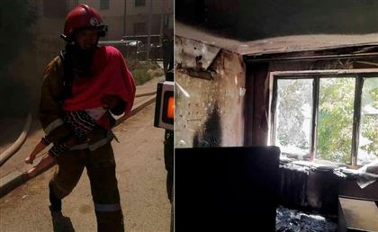 В Атырау из горящей квартиры спасли четверых детей