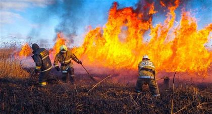Дважды пришлось тушить степной пожар в Павлодарской области