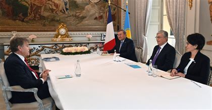 Токаев встретился с основателем Французского института международных отношений Тьерри де Монбриалем