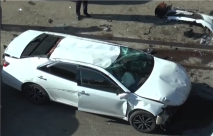 Машина в Алматы слетела с моста