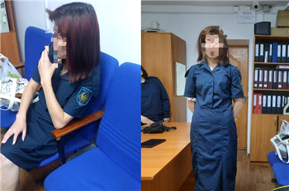 Нетрезвую девушку в полицейской форме задержали в Актобе