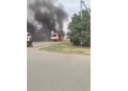 В Уральске загорелся автобус с детьми