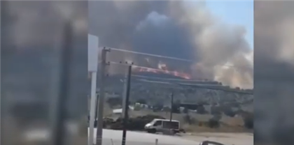 На турецком курорте Бодрум начался масштабный пожар