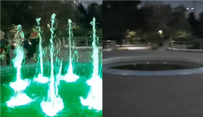 Вандалы разобрали фонтан в Караганде