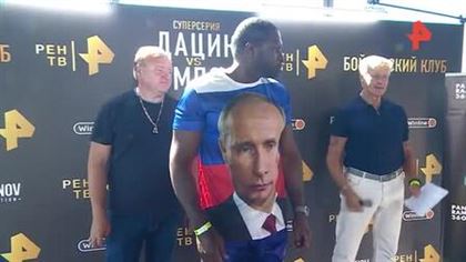 Американский боксер вышел на взвешивание в футболке с Путиным (фото)