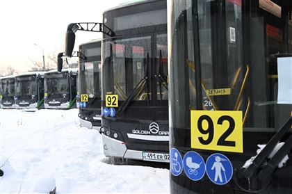 25 новых автобусов вышли на маршрут №92 в Алматы 