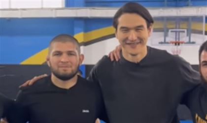 Нурлан Сабуров провел тренировку с Хабибом Нурмагомедовым