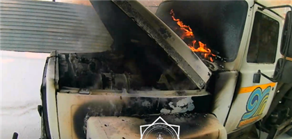 В СКО спасатели ликвидировали возгорание грузового автомобиля