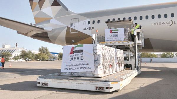 В Мангистау прибыл борт с гуманитарной помощью из ОАЭ – в область доставили 7,5 тонны груза. Фото предоставлено ЦОК области