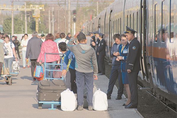 В Казахстане запущены первые скоростные поезда “Тальго”. Фото Тахира САСЫКОВА